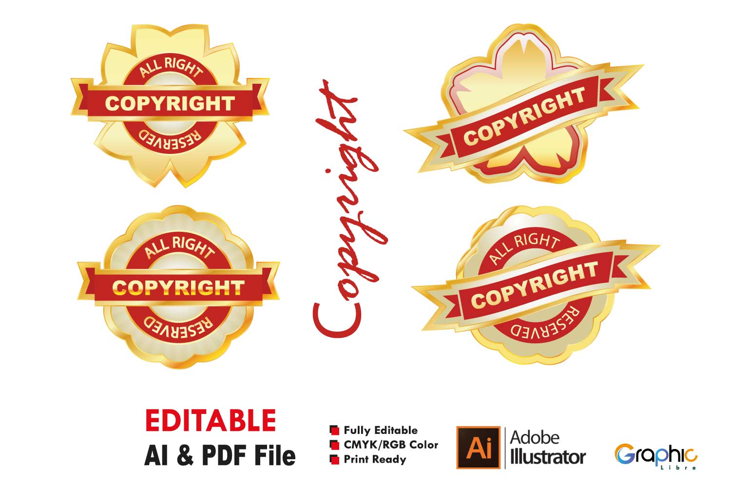 Copyright Logo Vector & PDF Editable File Free Download